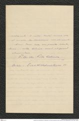 Nachlass Franz Steindachner, Visitenkarte von Francisco Marques de Goes Calmon an Franz Steindachner, Inv.Nr. 169.01, Seite 4